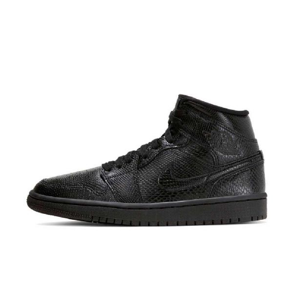 Nike Air Jordan 1 Mid Tops Sko Dame Svarte