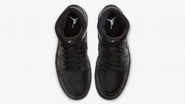 Nike Air Jordan 1 Mid Tops Sko Dame Svarte