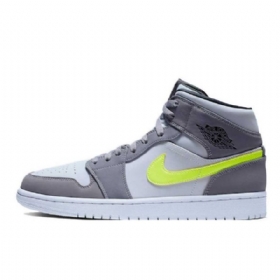 Nike Air Jordan 1 Mid Tops Sko Herre Grå