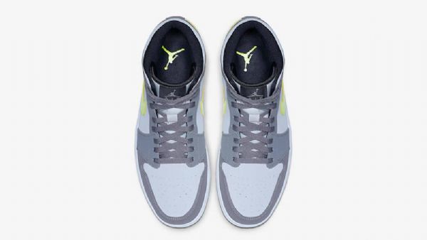 Nike Air Jordan 1 Mid Tops Sko Herre Grå