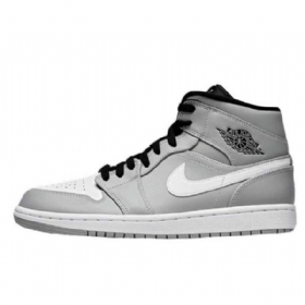 Nike Air Jordan 1 Mid Tops Sko Herre Grå