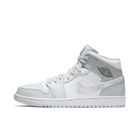 Nike Air Jordan 1 Mid Tops Sko Herre Grå Camouflage