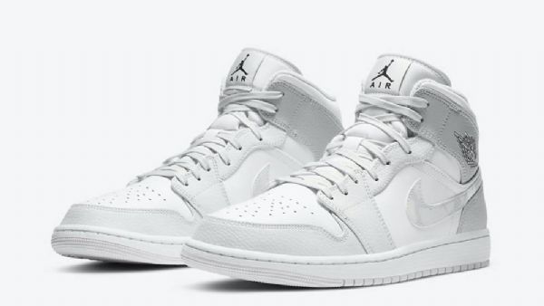 Nike Air Jordan 1 Mid Tops Sko Herre Grå Camouflage