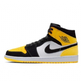 Nike Air Jordan 1 Mid Tops Sko Herre Gul