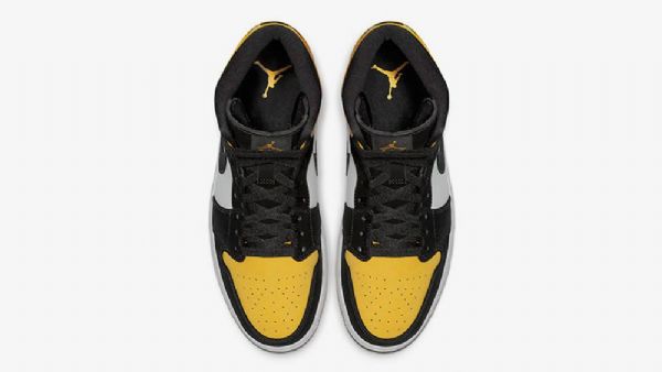 Nike Air Jordan 1 Mid Tops Sko Herre Gul