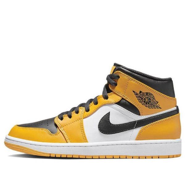 Nike Air Jordan 1 Mid Tops Sko Herre Gul