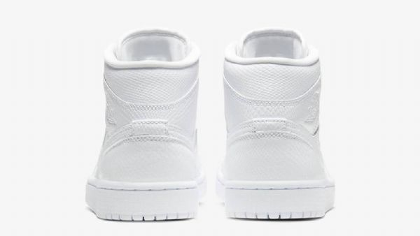 Nike Air Jordan 1 Mid Tops Sko Herre Hvite