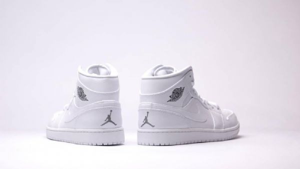Nike Air Jordan 1 Mid Tops Sko Herre Hvite