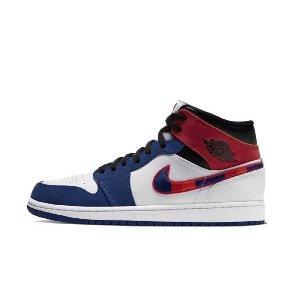 Nike Air Jordan 1 Mid Tops Swoosh Sko Herre Multicolor