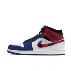 Nike Air Jordan 1 Mid Tops Swoosh Sko Herre Multicolor