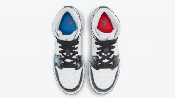 Nike Air Jordan 1 Mid Tops Take Flight Sko Dame Svarte Hvite