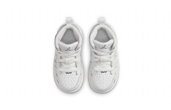 Nike Air Jordan 1 Mid Tops Td Retro Basketball Shoes Barn Hvite