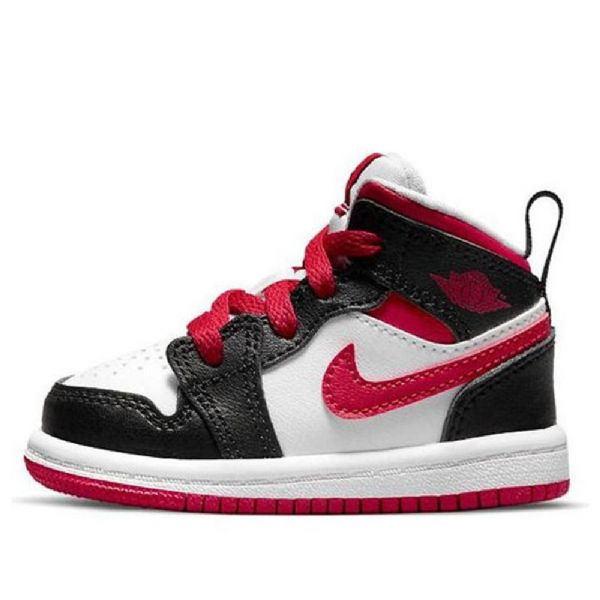 Nike Air Jordan 1 Mid Tops Td Retro Basketball Shoes Barn Hvite