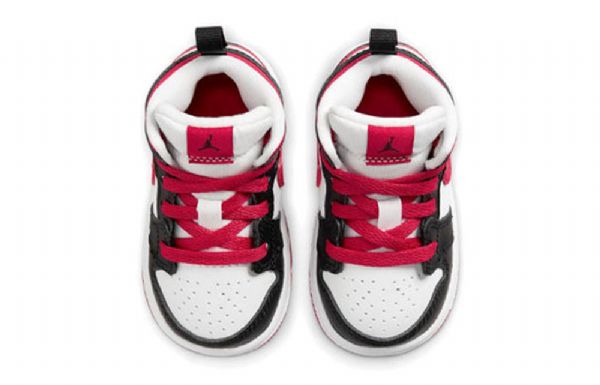 Nike Air Jordan 1 Mid Tops Td Retro Basketball Shoes Barn Hvite