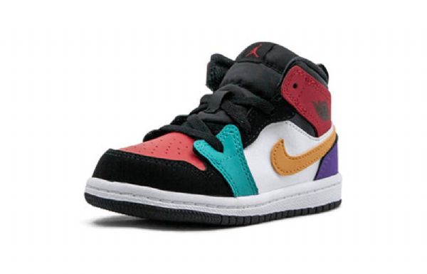 Nike Air Jordan 1 Mid Tops Td Retro Basketball Shoes Barn Multicolor