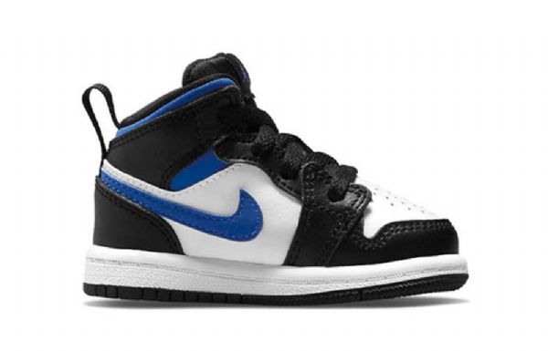 Nike Air Jordan 1 Mid Tops Td Sko Barn Blå Hvite