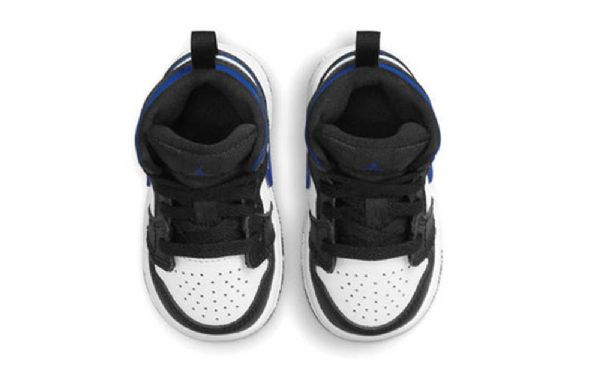 Nike Air Jordan 1 Mid Tops Td Sko Barn Blå Hvite