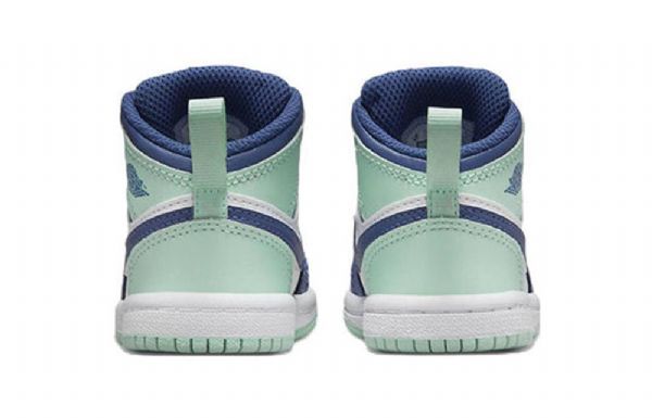 Nike Air Jordan 1 Mid Tops Td Sko Barn Blå Mint
