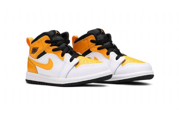 Nike Air Jordan 1 Mid Tops Td Sko Barn Gull