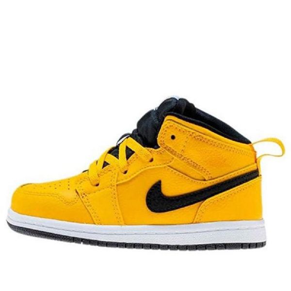 Nike Air Jordan 1 Mid Tops Td Sko Barn Gull