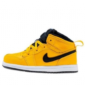 Nike Air Jordan 1 Mid Tops Td Sko Barn Gull