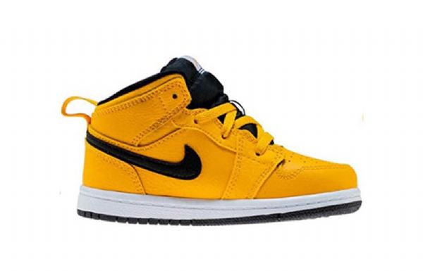 Nike Air Jordan 1 Mid Tops Td Sko Barn Gull
