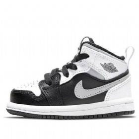 Nike Air Jordan 1 Mid Tops Td Sko Barn Hvite