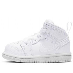 Nike Air Jordan 1 Mid Tops Td Sko Barn Hvite