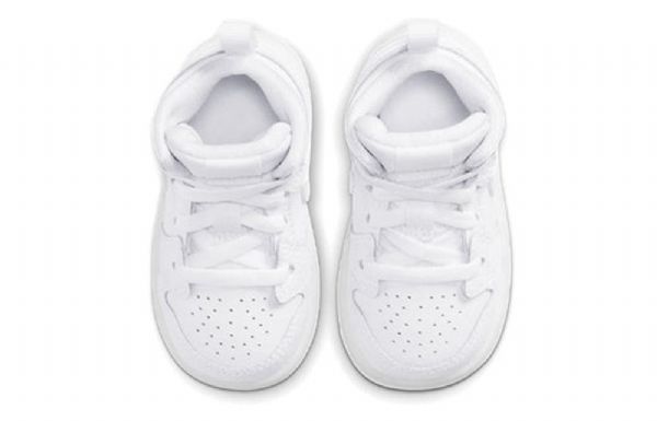 Nike Air Jordan 1 Mid Tops Td Sko Barn Hvite
