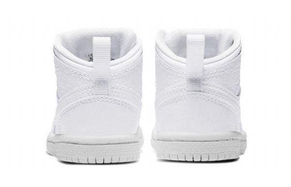 Nike Air Jordan 1 Mid Tops Td Sko Barn Hvite