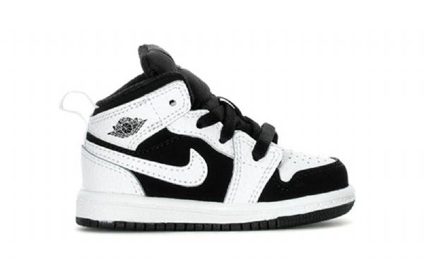 Nike Air Jordan 1 Mid Tops Td Sko Barn Hvite