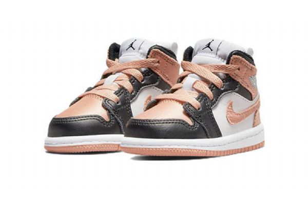 Nike Air Jordan 1 Mid Tops Td Sko Barn Hvite Lyse