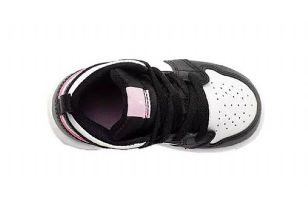Nike Air Jordan 1 Mid Tops Td Sko Barn Hvite Lyse Rosa