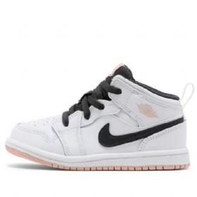 Nike Air Jordan 1 Mid Tops Td Sko Barn Hvite Oransje