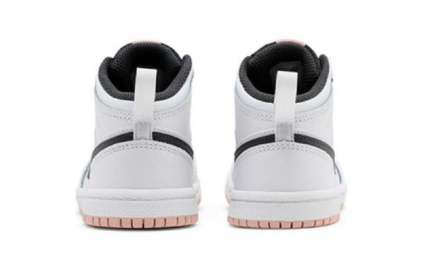 Nike Air Jordan 1 Mid Tops Td Sko Barn Hvite Oransje