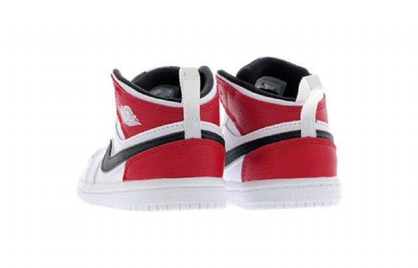Nike Air Jordan 1 Mid Tops Td Sko Barn Hvite Rød
