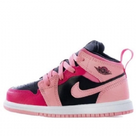 Nike Air Jordan 1 Mid Tops Td Sko Barn Korall