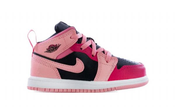 Nike Air Jordan 1 Mid Tops Td Sko Barn Korall