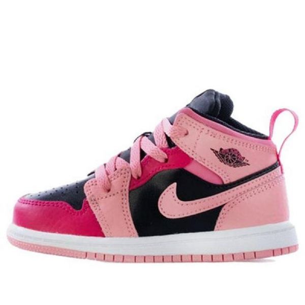 Nike Air Jordan 1 Mid Tops Td Sko Barn Korall
