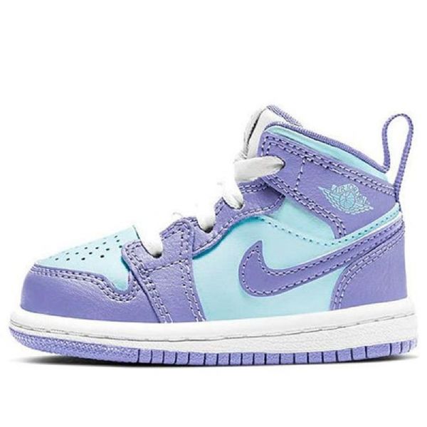 Nike Air Jordan 1 Mid Tops Td Sko Barn Lilla