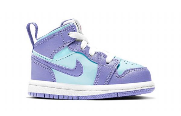 Nike Air Jordan 1 Mid Tops Td Sko Barn Lilla