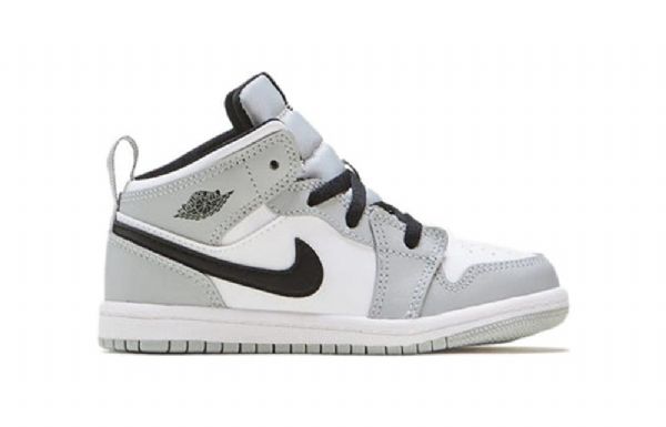 Nike Air Jordan 1 Mid Tops Td Sko Barn Lyse Grå