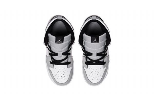 Nike Air Jordan 1 Mid Tops Td Sko Barn Lyse Grå