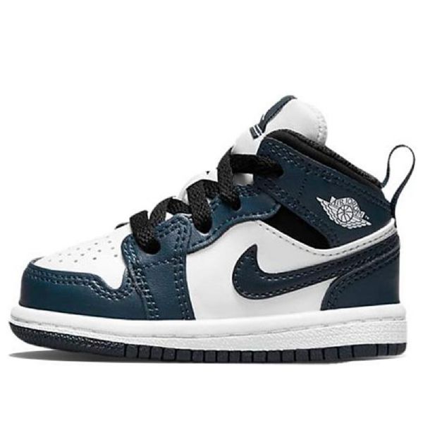 Nike Air Jordan 1 Mid Tops Td Sko Barn Marineblå