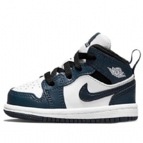 Nike Air Jordan 1 Mid Tops Td Sko Barn Marineblå