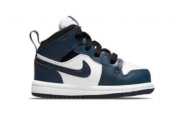 Nike Air Jordan 1 Mid Tops Td Sko Barn Marineblå