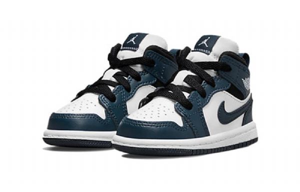 Nike Air Jordan 1 Mid Tops Td Sko Barn Marineblå