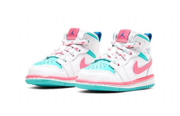 Nike Air Jordan 1 Mid Tops Td Sko Barn Rosa