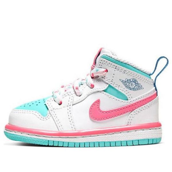 Nike Air Jordan 1 Mid Tops Td Sko Barn Rosa