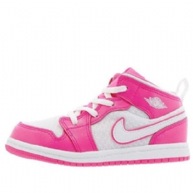 Nike Air Jordan 1 Mid Tops Td Sko Barn Rosa